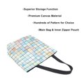 thumbnail image 3 of FORMRS Womens Canvas Tote Bag with Zipper Inner Pocket Shoulder Handbag, Small Pastel Pattern, 3 of 7