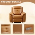 thumbnail image 6 of Bonzy Home Power Recliner Chair, Electric Adjustable Reclining Sofa with USB Port, Overstuffed Armrest Single Recliner Sofa for Living Room Bedroom, Brown, 6 of 7