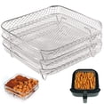 thumbnail image 1 of Estante para freidora BYKITCHEN de acero inoxidable cuadrado de 20 cm, juego de 3, 1 of 6