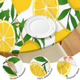 thumbnail image 4 of Yellow Lemon Fruit Slices White Pattern Round Fitted Tablecloth with Elastic Edge,Dining Table Cover Waterproof,Outdoor Round Tablecloth for Camping,Dining,Indoor and Outdoor, 4 of 7