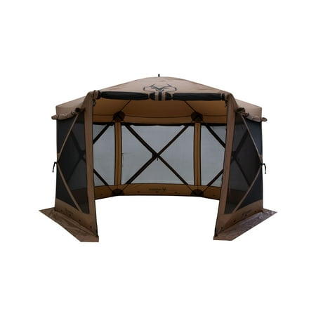 UPC: 0012642030017 | Gazelle Tents G6 Deluxe 6-Sided Portable Gazebo 8-Person & Table Badlands Brown GG610BR