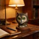 thumbnail image 5 of Figura de resina de lobo de ojos verdes aullando a la luna | Decoración mística pintada a mano con ojos luminosos para habitaciones con temática gótica, fantástica y salvaje, 5 of 6
