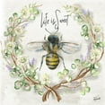 thumbnail image 3 of Tre Sorelle Studios 15x15 Black Modern Framed Museum Art Print Titled - Honey Bee and Clover Wreath I, 3 of 5