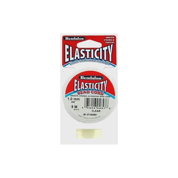 Beadalon Elasticity Stringing Cord, 1Mm, Clear