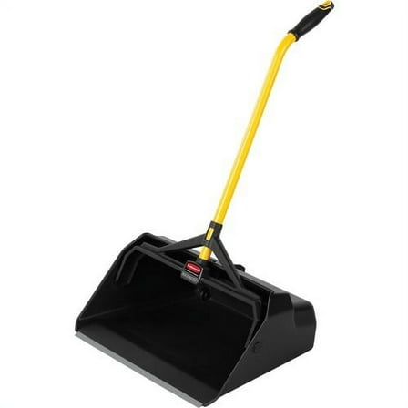 Rubbermaid Commercial Heavy Duty Stand Up Debris Pan 30" Handle - Plastic - Yellow - 1 Each