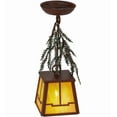 thumbnail image 2 of Meyda 145280 5.5 in. Square Pine Branch Valley View Mini Pendant, Rust & Green & Bai, 2 of 7