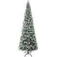 thumbnail image 5 of Naomi Home 7.5ft Slim Snow Flocked Christmas Tree with Lights, Realistic Frosted Skinny Pencil Christmas Tree Prelit with 1102 Branch Tips, 350 Warm Lights and Metal Stand, Aritificial Christmas Tree, 5 of 8