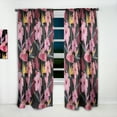 thumbnail image 2 of Designart 'Bituminous Bloom VIII' Tropical Curtain Panel, 2 of 5