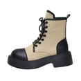 thumbnail image 2 of OKBOP Women's Hiking Boots Round Toe Lace-Up Slip-Resistant Chunky Heel Black Stylish Women's Boots Sizes 35, 2 of 5