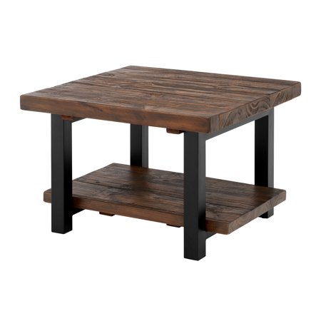 Pomona Table Basse Cubique, Rustique Naturel