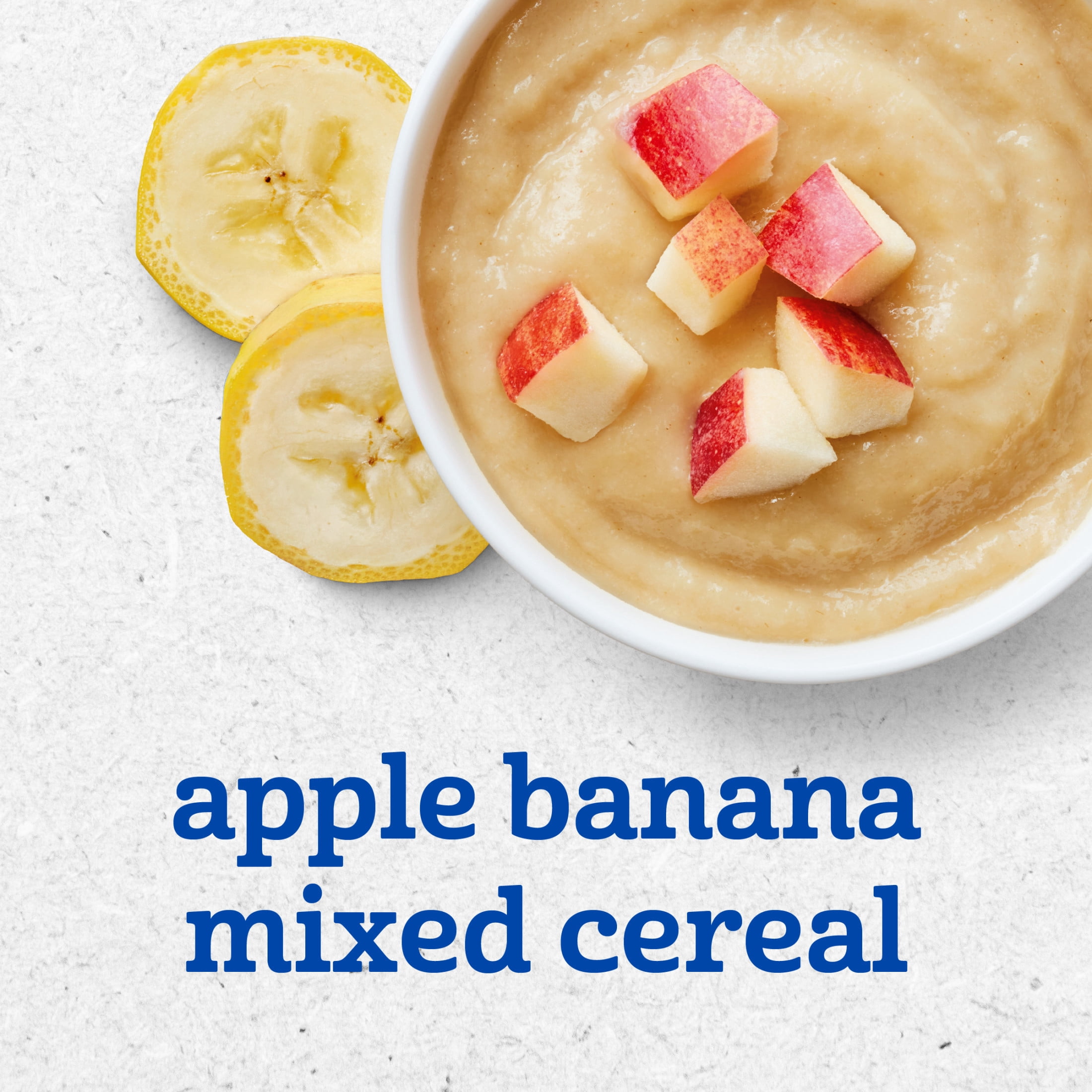 Gerber Stage 2 Baby Food, Apple Banana Mixed Cereal Puree Tubs, Baby Cereal 8 oz