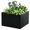 no bottom/46*46*30cm, variant on Metal Planter Box for Outdoor Plants, 18"X18"X12" Heavy Duty Black Steel Square Planter Box with Snap-on Assembly, Open Base Design, Large Outdoor Planter for Garden Patio Yard Decor