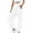 White, variant on Lightweight Sweatpants Women Loose Drawstring Loungewear with Pockets Pink M