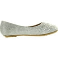 thumbnail image 2 of Link Girls Larisa-39K Rhinestone Ballet Ballerina Flats Shoes, 2 of 4