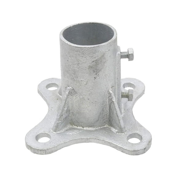 2 1/2" Posts (2 3/8" OD) Floor Flange w/ 2 Set Screws (Chain Fencing or Steel Round Posts)