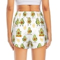 thumbnail image 2 of Lsque Lovely Avocado Printed Women's Running Shorts with Liner Pockets,Elastic Quick Dry Workout Athletic Gym Yoga Shorts,Womens High Waist Shorts-Small, 2 of 9