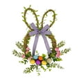 thumbnail image 2 of ERK Easter Decor Easter Wreath For Front Door Handmade Floral Arrangement With Ribbon Bow Decorative Home, 2 of 6