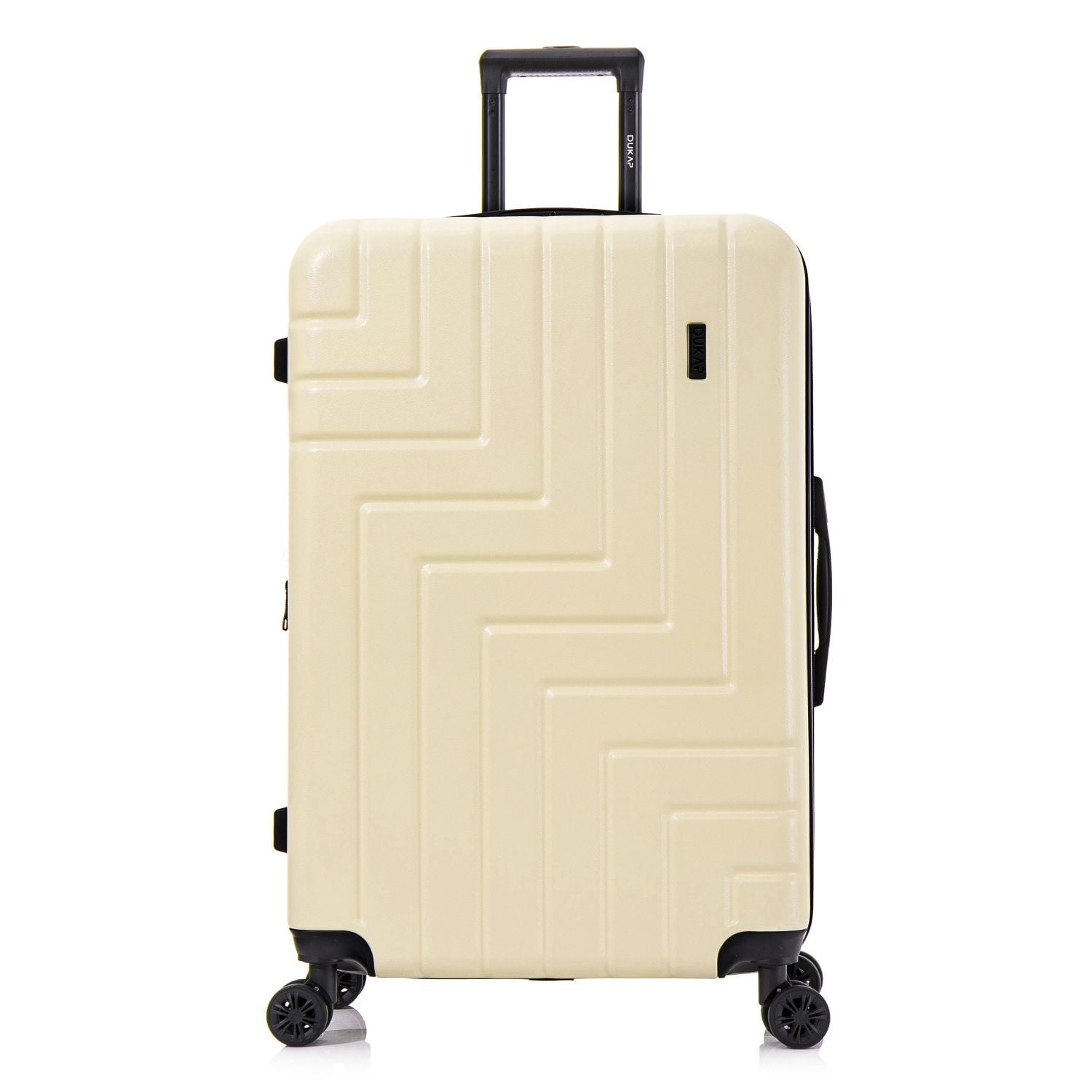 DUKAP ZAHAV 28" Hardside Lightweight Checked Luggage with Spinner Wheels, Handle and Trolley, Sand