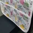 thumbnail image 3 of Snowman Microwave Oven Cover, Cartoon Style Inspired Hand Drawn Like Silhouettes and Colorful Paint Blots, Water Resistant Organizer with Pockets for Kitchen, 36" x 12", Multicolor, by Ambesonne, 3 of 4
