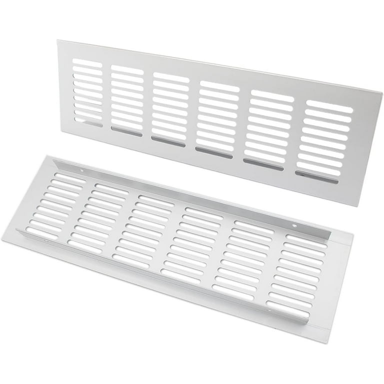 ZDNT 2 Pieces Air Vent Grille Cover,Air Ventilation Grilles,Aluminum Alloy  Air Vent Grille Cover,Vent Cover Air Vents,Black Vent Cover,Rectangle Air