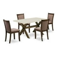 thumbnail image 2 of East West Furniture X726MZ748-5 - 5-Pc Dining Room Table Set - 4 Dining Chairs and 1 Kitchen Dining Table (Distressed Jacobean Finish), 2 of 9
