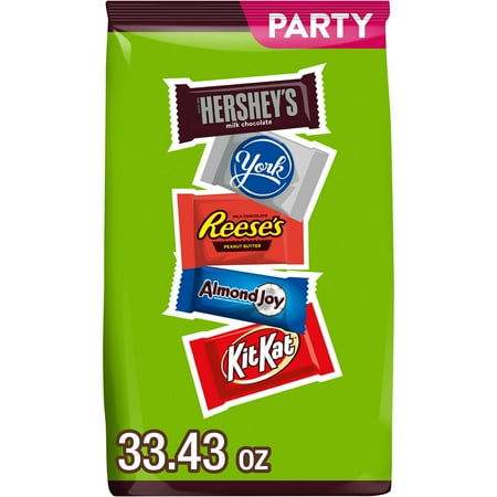 Hershey Assorted Chocolate Flavored Snack Size Candy, Party Pack 33.43 oz