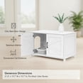 thumbnail image 4 of Cat Litter Box Enclosure, Wooden Cat Washroom Furniture with Barn Door, Pet House, Fit Most of Litter Box, 4 of 8
