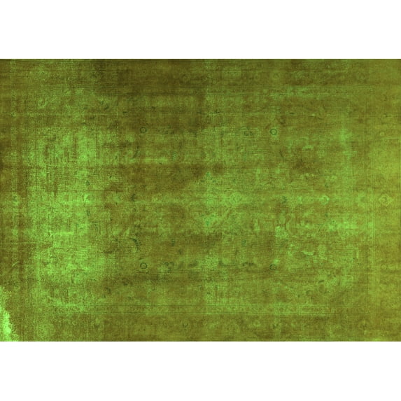 Ahgly Company Indoor Rectangle Persian Green Traditional Area Rugs, 2' x 5'