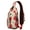 Apple Red Green, variant on Space and Galaxy Starry Sling Backpack, Cute Astronaut Rocket Crossbody Bag, Nebula Moon Travel Daypack