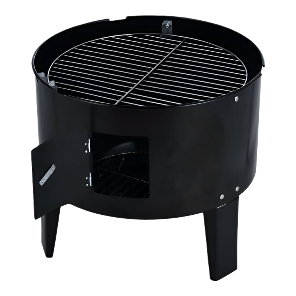 SHCKE 3-in-1 18" Charcoal Vertical Smoker Grill with Thermometer, Multi-Layered Design