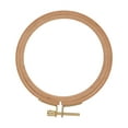 Embroidery Hoop Approx 4.1in Double Layers Natural Bamboo Lightweight Durable Easy Operation
