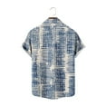 thumbnail image 4 of Floenr Mens T Shirts,Men's Lapel Chest Pocket Hawaiian Print Loose Short Sleeve Shirt, 4 of 4