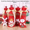 thumbnail image 4 of Funda de encaje para botella de vino de Navidad, funda protectora de Papá Noel, cerveza de Navidad, botella de vino, ropa de lana, bolsa para Kits de decoración para fiestas Muñeco de nieve Inteprter HA068786-02, 4 of 6