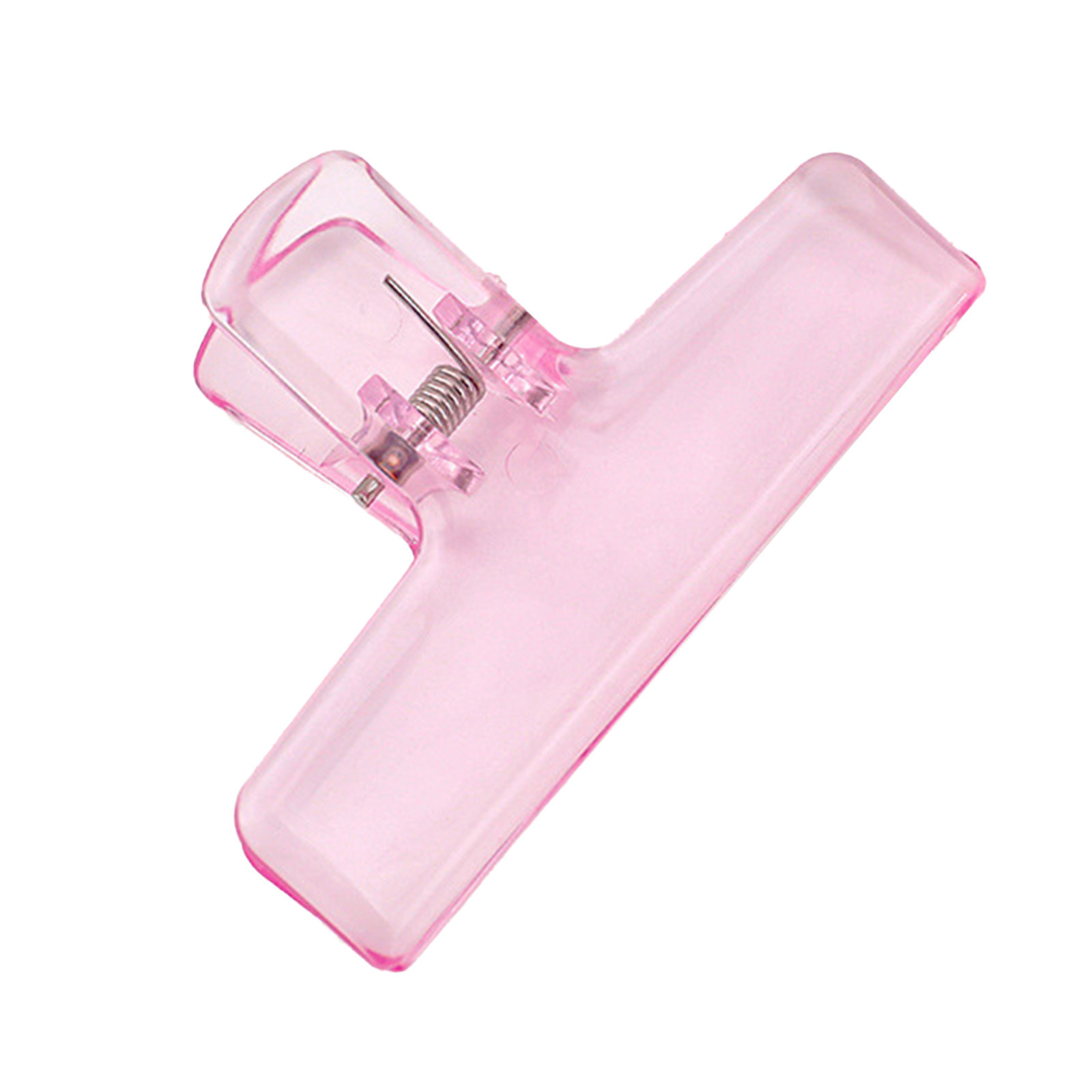 SLYNSHome Plastic Clear Clips Clamps,2.9 inch Bulldog Clips Paper Clips for Home,Office Supplies - Pink