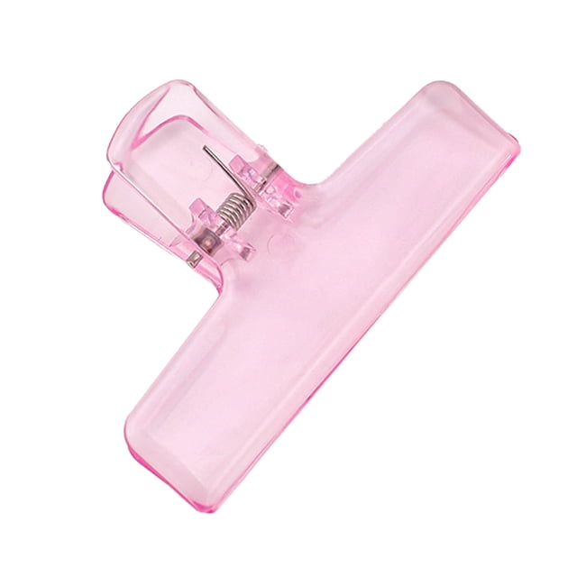 Transparent Dovetail Clip Plastic Document Paper Clip Office Binder Clip Small Bills Organizer File Organizing Long Tail Grip Pink Color Free Size Pink