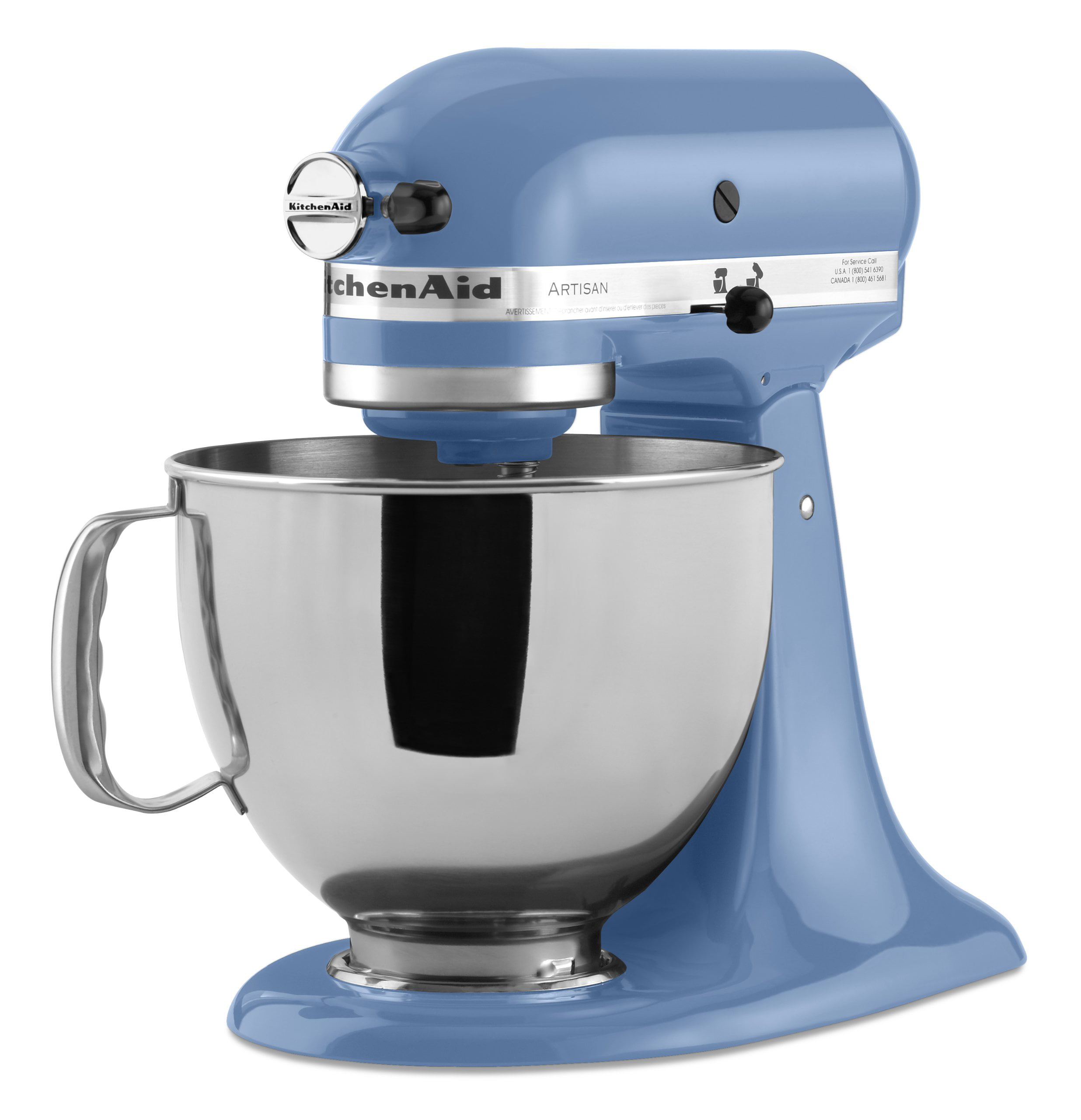 KitchenAid Artisan 5 qt. 10-Speed Ice Blue Stand Mixer With Flat Beater, 6-Wire  Whip and Dough Hook Attachments KSM150PSIC - The Home Depot