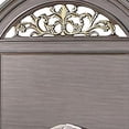 thumbnail image 2 of Recus King Bed-Carved Floral Details-Arched Headboard-Gray Wood, 2 of 7