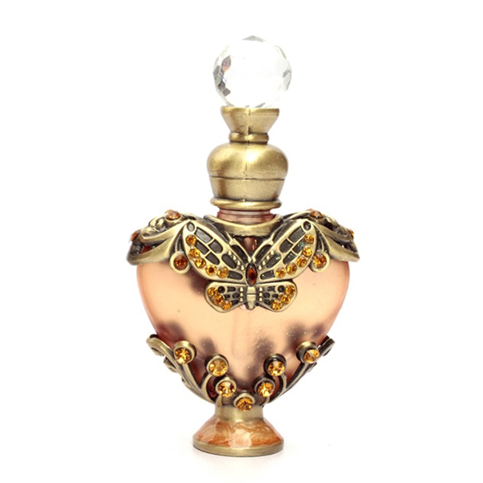 Perfume Bottle Vintage Heart Perfume Bottles Jeweled Fancy Decorative ...