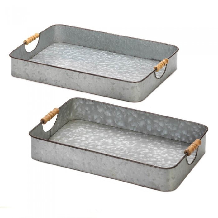 GALVANIZED SERVING TRAYS