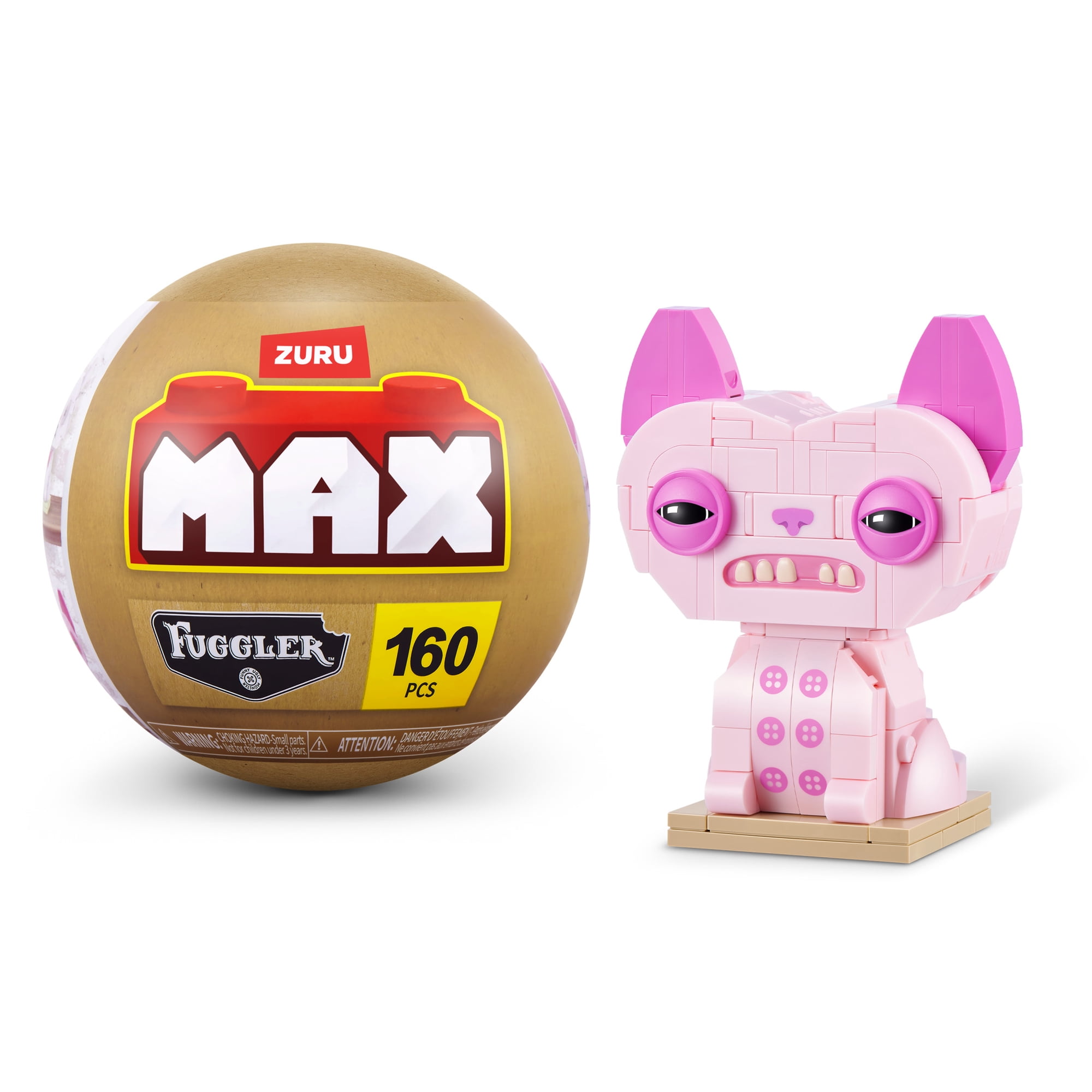 MAX BUILD MORE Premium Bricks Fuggler Alley Cats Collection (Wrinkle Mcstinkles) by ZURU, Plastic Building Brick Capsules for Teens and Adults, Collectible Cat Builds for Display and Creative Play