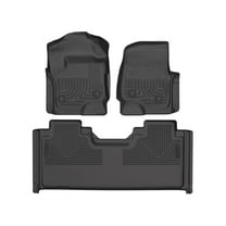 Husky Liners 93651 Weatherbeater Floor Mats Fit 2017-2025 Ford F-250/F-350/F-450 SuperCab w/ Vinyl Flooring Front/2nd Row Liners 3pc Black