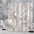 thumbnail image 2 of Marble Bathroom Shower Curtain Grey White Waterproof Fabric Shower Curtains with Hooks Watercolor Abstract Shower Curtains Cloth for Home Bath Decor 72x72 inches, 2 of 6