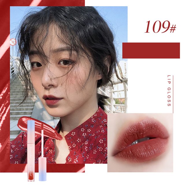 Lápiz Labial Rojo onlyliua Tubo Rojo Boca Ladrillo Rojo Dulce terciopelo