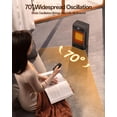 thumbnail image 3 of Portable Electric Space Heater, Primelove 1500W Ceramic Oscillating Heater with Remote, 3 Modes 12H Timer Tip-Over &Overheating Protection for Bedroo, 3 of 7