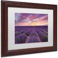 thumbnail image 2 of Trademark Fine Art 'Lavender Sunrise' Canvas Art by Michael Blanchette Photography, White Matte, Wood Frame, 2 of 4