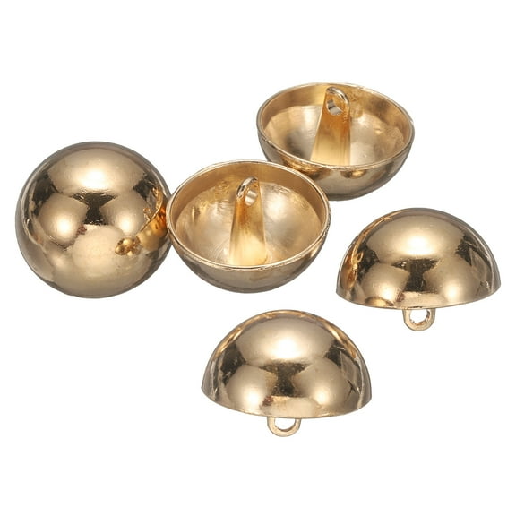 Uxcell 5pcs Hal-Domed Metal Sewing Buttons, 23mm / 7/8" Half Round Mushroom Pearl Cap Metal Buttons for Blazer Suit, Coat, Gold