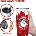thumbnail image 4 of Merry Christmas Insulated Tumbler with Lids and Straws Christmas Santa Claus Red Stainless Steel Cup for New Year Holiday Xmas Christmas Funny Travel Mug Gifts 20 OZ, 4 of 7