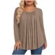 thumbnail image 1 of Mujeres de Manga Larga Tops Casual de Moda Gradiente Impresión Cuello Redondo Plegado Tamaño Superior para Uso Diario Y de Fiesta, 1 of 6