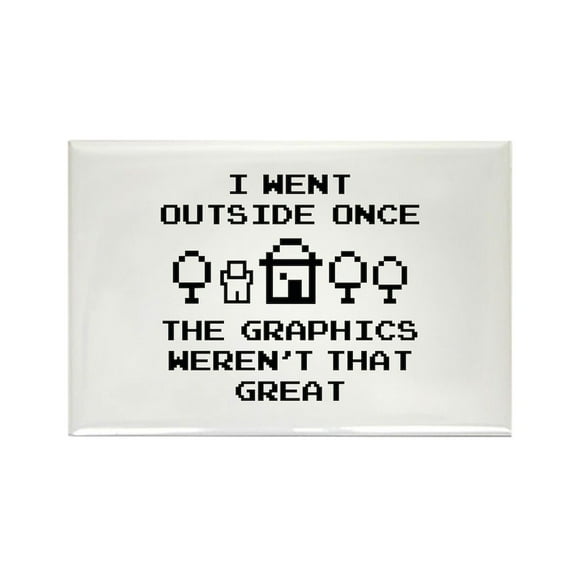 CafePress - I Went Outside Once - Rectangle Magnet, 2"x3" Refrigerator Magnet