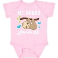 thumbnail image 3 of Inktastic My Nonna Loves Me with Sloth and Hearts Boys or Girls Baby Bodysuit, 3 of 5